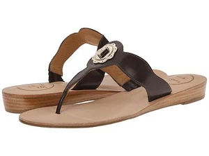 Jack Rogers Damen 148 $ flache Lilah Krokoprägung Riemen Keilabsatz Larissa Sandalen - Bild 1 von 10