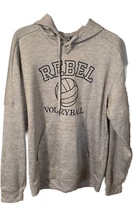 Adidas Gray Pullover Dri-Fit Hoodie Sweat Shirt Sz Large “Rebel Volleyball” PT1 - Picture 1 of 5