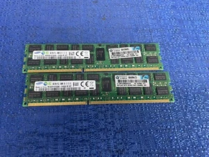 Lot of 2 Samsung 8GB 2Rx4 PC3L-10600R-09-12-E2-D3 M393B1K70QB0-YH9Q8 ,16GB Total - Picture 1 of 6