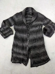 Nine West Womens (M) Gray Wool Mohair Blend Button Cardigan Sweater - Picture 1 of 10