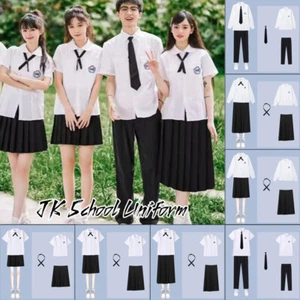 Uniforme JK Estilo Tailandés Uniformes Escolares Camisa Blanca Escuela Secundaria Estilo Preppy NUEVO - Imagen 1 de 29