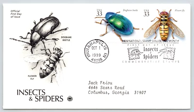 First Day Cover Insects & Spiders 10/01/1999 - Image 1 of 2