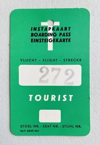 Tarjeta de embarque de papel KLM/ALM Airlines - usada - Imagen 1 de 1