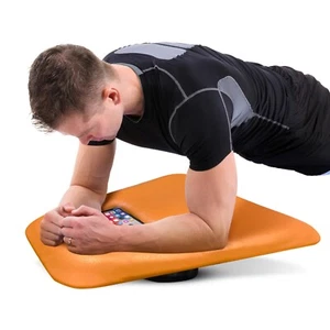 Scwhthr Core Trainer Plank Board - Multifunctional Orange Leather Fitness Board - Picture 1 of 4