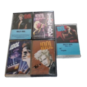 Billy Idol Classic Rock Cassette Tape Lot Rebel Yell Vital Charmed Life Whiplash - Imagen 1 de 4