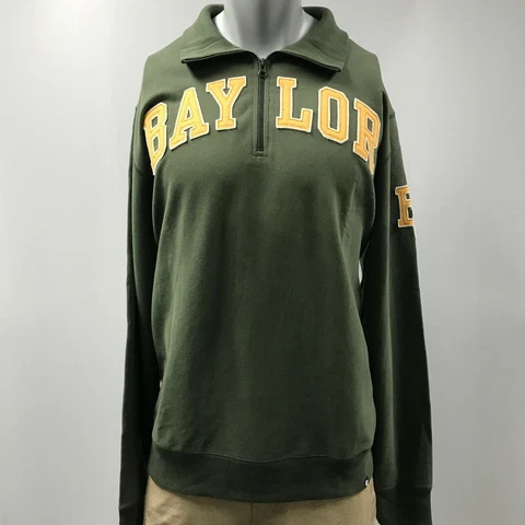Baylor University Men's 1/4 Zip Pullover Sweatshirt Size 2XL, '47 Green Cover