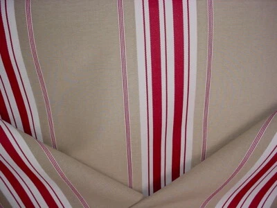Brunschwig and Fils BF10447 Sherbourne Stripe Red Striped Upholstery Fabric - Image 1 of 4
