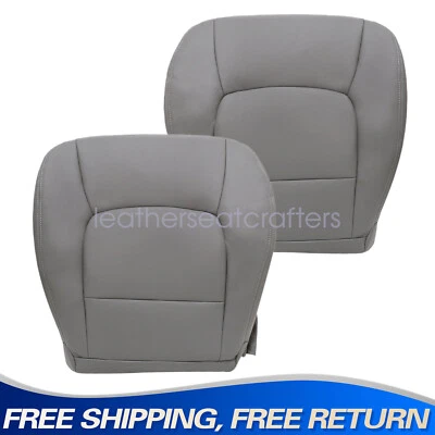 Driver & Passenger Bottom Leather Seat Cover Gray Fits For 1998-2007 Lexus LX470 Foto 1 de 4