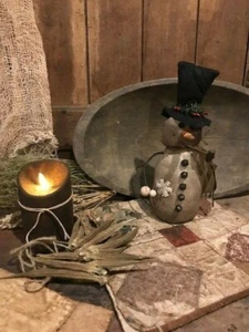 Primitive Country Schneemann Schrank versteckt Bauernhaus Gehöft WEIHNACHTEN Winter - Bild 1 von 12