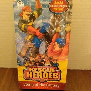 NEW Sealed ~ Fisher Price Rescue Heroes Storm of the Century Parts 1 & 2 VHS - Picture 1 of 3