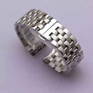 Metall Uhrenband gebogenes Ende Armband Edelstahl solide Glieder Armband 16-21 mm - Bild 1 von 13