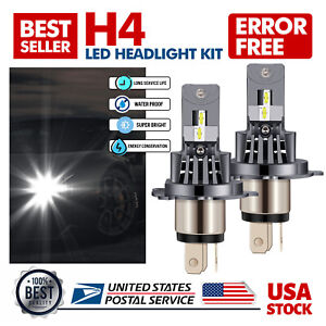 2Pcs H4 9003 LED Headlight Bulbs High Low Beam 6000K Canbus For Pontiac Vibe