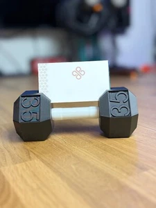 Mancuerna Portatarjetas de Visita Fitness Oficina Decoración Escritorio Organizador Gimnasio Amante Regalo - Imagen 1 de 5