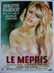 LE MEPRIS Affiche Cinéma ROULEE 53x40 Movie Poster Jean-Luc Godard BARDOT R2000 - Imagen 1 de 1