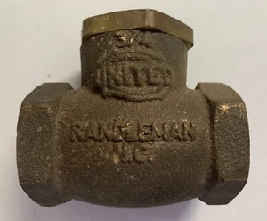 VALVOLA DI RITEGNO OSCILLANTE OTTONE 3/4" UNITED RANDLEMAN - Foto 1 di 3