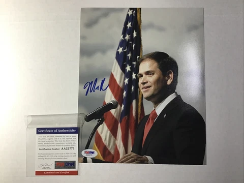 MARCO RUBIO SIGNED AUTOGRAPHED 10X 8 “ PHOTO 2016 PRESIDENTIAL CANDIDATE PSA/DNA Cover