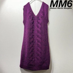MM6 Maison Martin Margiela V-neck Sleeveless Dress Knit Sweater - Picture 1 of 10