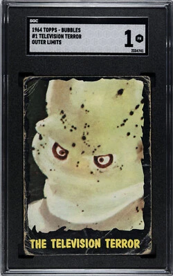 1964 Topps - Bubbles Outer Limits Television Terror #1 SGC 1 Trading Card Rare - Image 1 of 2