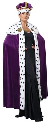 Royal Cape and Crown Set Renaissance Woman Adult Costume - Image 1 of 2