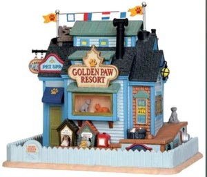 Retired Rare Hard To Find Lemax Golden Paw Resort - NEW IN BOX - Dog Spa - Picture 1 of 2