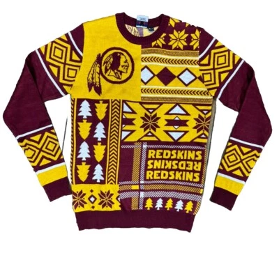 Suéter Parche Feo NFL Fútbol Washington Redskins por KLEW Pequeño Nuevo con Etiquetas Foto 1 de 4