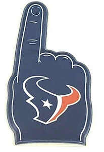 NFL Football Houston Texans We're #1 Finger Puppet Foam Lined Vinyl 2 Sided - Picture 1 of 7