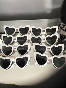 8 Fun Plastic Sunglasses- Party Bags / Wedding Favours -Black & White - Picture 1 of 1