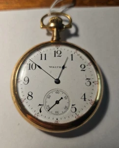 Waltham Pocket Watch 13428138 .585 fine 12s gr225 mod 1894 17 J 14K gold case - Imagen 1 de 4