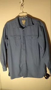 L.L. Bohnenblau 100% Baumwolle, schwer, LS, Flanellhemd, Herren Lg. - Bild 1 von 9
