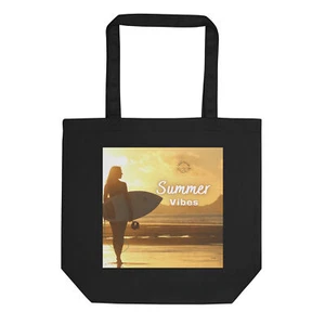 Bolso de Mano Eco "Summer Vibes" Verano, Vibraciones de Verano, Playa, Verano, Hora de Playa - Imagen 1 de 3