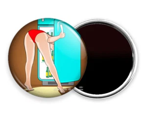 FUNNY SEXY PIN UP GIRL RED PANTIES NIGHT FRIDGE REFRIGERATOR MAGNETS GIFT IDEA - Picture 1 of 1