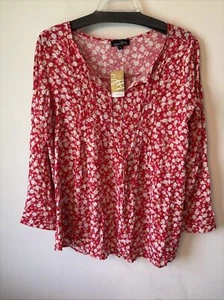 Suzanne Betro sTop Womens 1X Floral Midi BoHo Cowgirl Ties Neck New READ - Picture 1 of 10