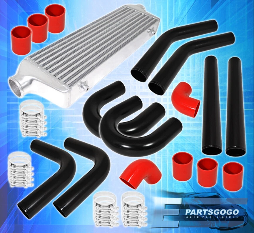 Turbo Accessories Combo-Fmic Intercooler+8Pcs Piping Kit +Couplers+Clamps Unit Foto 1 de 1