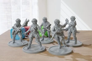Raiders de combate cuerpo a cuerpo - Minis impresos en 3D - postapocalíptico / ciencia ficción - Imagen 1 de 2