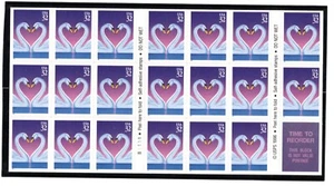 SC# 3123, 1997--32c LOVE Swans, Booklet Pane of 20, M/NH - Picture 1 of 1
