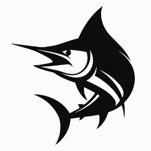 Marlin Fish Fishing Salt Life Die Cut Vinyl Sticker Decal Left Right or Pair - Picture 1 of 6
