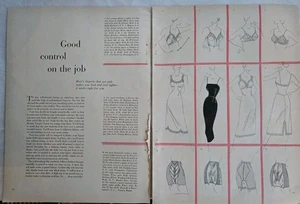 1950 women's Barbizon Carter's Rhythm Lady Duff slips Vintage Sketch ad - Picture 1 of 1