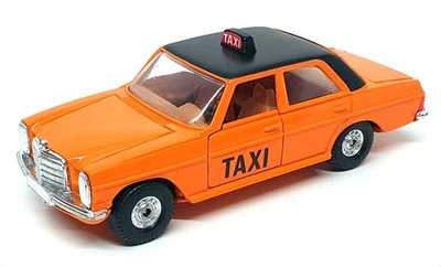 Corgi 13cm Long Diecast 411 - Mercedes Benz 240D Taxi - Orange/Black - Image 1 of 4