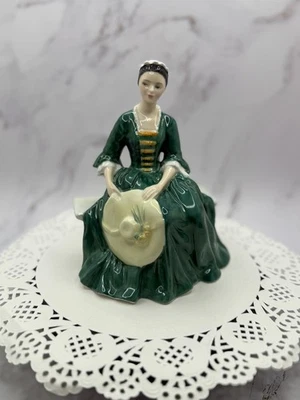 Royal Doulton Figurine 2228 A Lady from Williamsburg sitting on bench Colonial - Image 1 of 4