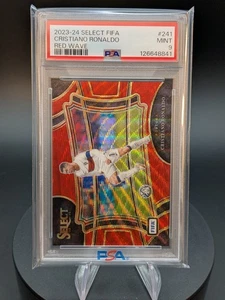 2023-24 Panini Select Fifa - Cristiano Ronaldo /149 Red Wave #241  PSA 9 - Bild 1 von 3
