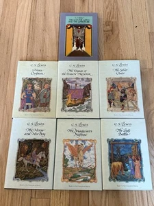 RARE Chronicles of Narnia Complete Set C.S Lewis Hardcover Most 1988, 1st Older - Imagen 1 de 9