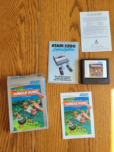 Vintage 1983 Jungle Hunt Atari 5200 100% Complete CIB Cartridge Box Manual - Picture 1 of 6