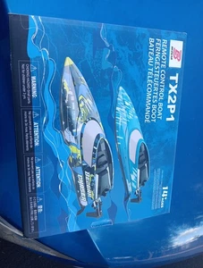 Bezgar TX2P1 Remote Control Boat 2 Pack 2.4GHz Waterproof 12in 30km/h LED NIB  - Picture 1 of 1