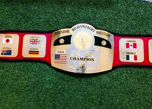 Cinturón título réplica campeonato mundial peso pesado NWA Dome Globe adulto 2 mm - Imagen 1 de 9