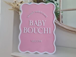Hello Baby Welcome Sign – Cute Acrylic Sign for Baby Showers - Picture 1 of 6