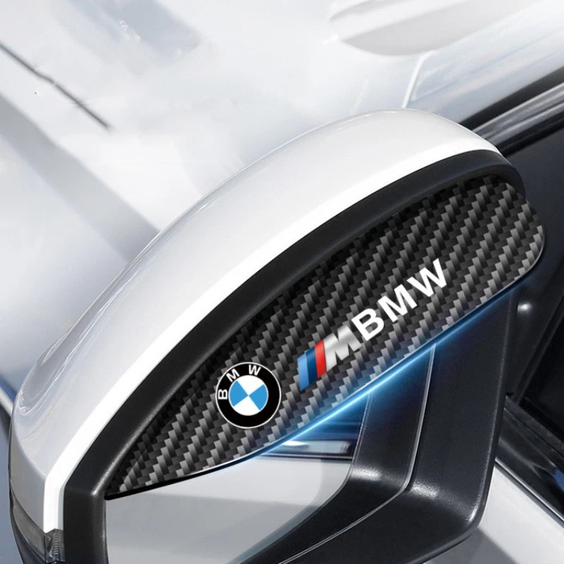 2PCS Car Accessories Rear View Side Mirror Rain Eyebrow Guard Sun Visor for BMW Foto 1 de 1