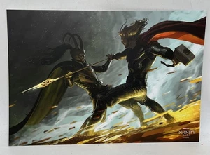 Marvel Comics Art Poster - Infinity Saga Thor & Loki - Picture 1 of 2