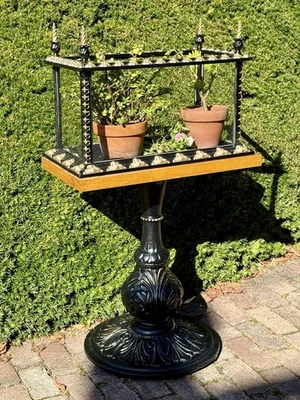 Rare Antique J W FISKE AQUARIUM TERRARIUM & STAND CAST IRON Victorian Restored - Image 1 of 4