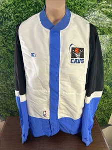 1997-98 Cleveland Cavaliers Game Issued White Starter Jacket Size 44 - Picture 1 of 5