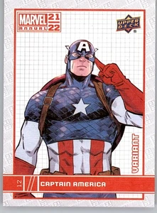 2021-22 Upper Deck Marvel Annual Canvas Captain America #12 Avengers Insert Card - Bild 1 von 2
